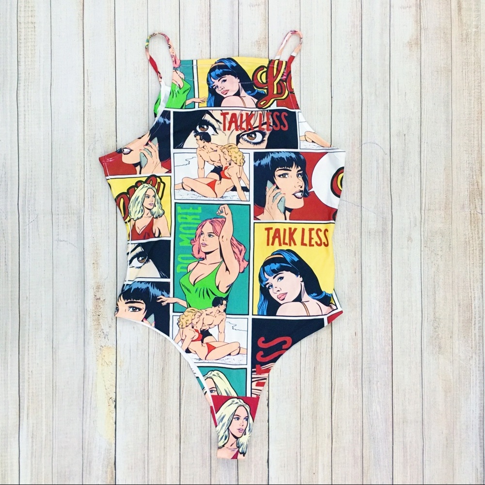 Teenbell Comic Strip Body Suit Size L